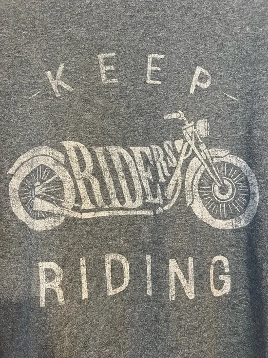 Gray 'Keep Riders Riding' Motorcycle Graphic Tee - Picture 2 of 5